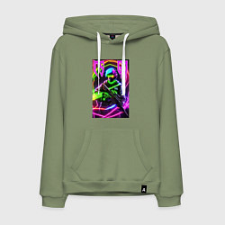 Толстовка-худи хлопковая мужская Counter Strike go - neon revolution, цвет: авокадо