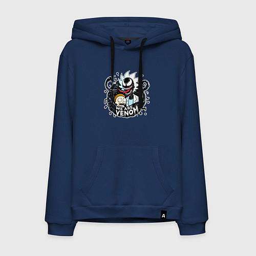 Мужская толстовка-худи Morty and Rick-Venom - meme / Тёмно-синий – фото 1