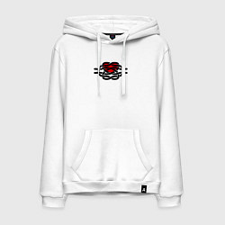 Толстовка-худи хлопковая мужская Сердечный узел, цвет: белый