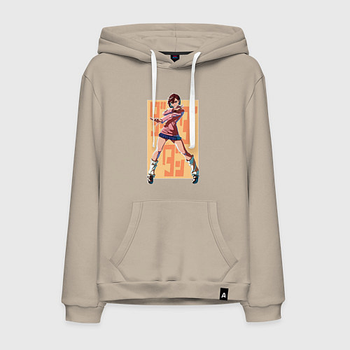 Мужская толстовка-худи Momo Ayase / Миндальный – фото 1