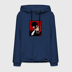 Толстовка-худи хлопковая мужская Моя геройская академия Dabi, цвет: тёмно-синий
