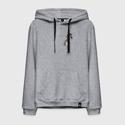 Толстовка-худи хлопковая мужская Бродяга с спагетти парная без леди, цвет: меланж