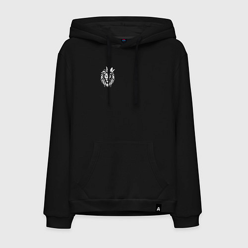 Мужская толстовка-худи Лев пара львице / Черный – фото 1