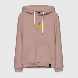 Толстовка-худи хлопковая мужская Симба пара Налы - Король лев, цвет: пыльно-розовый