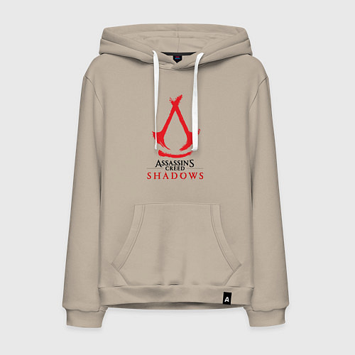 Мужская толстовка-худи Assassins Creed Shadows - badge / Миндальный – фото 1