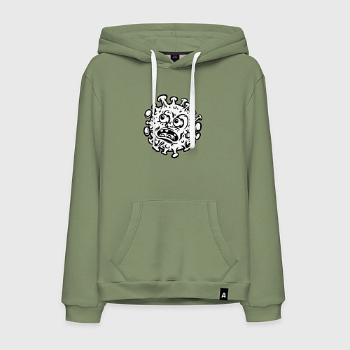 Мужская толстовка-худи Удивлённый вирус / Авокадо – фото 1