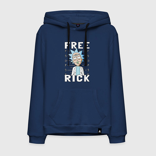 Мужская толстовка-худи Free Rick ruler / Тёмно-синий – фото 1