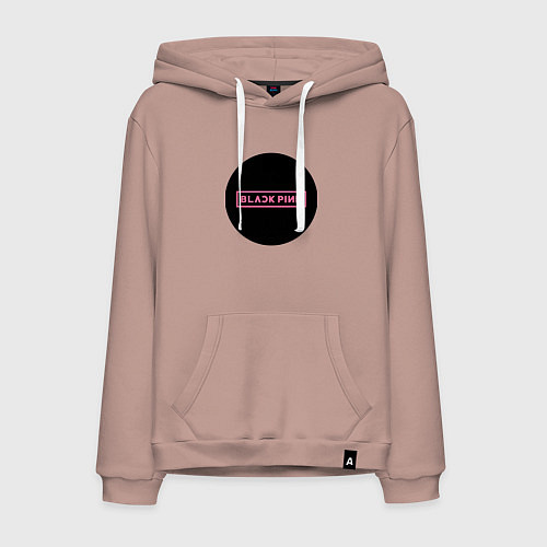 Мужская толстовка-худи Blackpink logotype - group of South Korea / Пыльно-розовый – фото 1