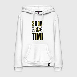 Толстовка-худи хлопковая мужская Lakers show time, цвет: белый