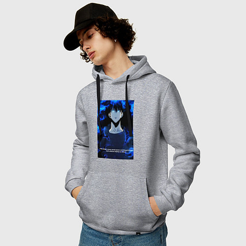 Мужская толстовка-худи Sung Jinwoo / Меланж – фото 3