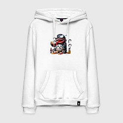 Толстовка-худи хлопковая мужская Вентоторо - коллаба, цвет: белый