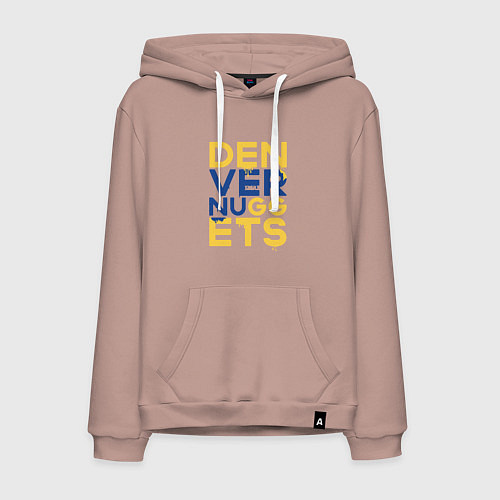 Мужская толстовка-худи Denver Nuggets NBA / Пыльно-розовый – фото 1