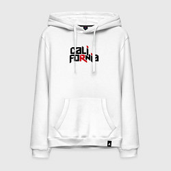 Толстовка-худи хлопковая мужская USA - California, цвет: белый