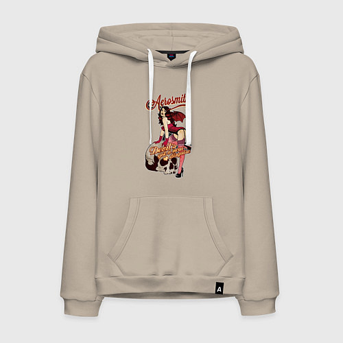 Мужская толстовка-худи Aerosmith Woman / Миндальный – фото 1
