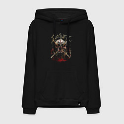 Толстовка-худи хлопковая мужская Slayer Skull Demon, цвет: черный