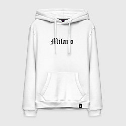 Толстовка-худи хлопковая мужская Milan - Italy, цвет: белый
