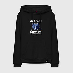 Толстовка-худи хлопковая мужская Memphis Grizzlies - NBA team, цвет: черный