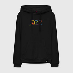 Толстовка-худи хлопковая мужская Color of jazz, цвет: черный