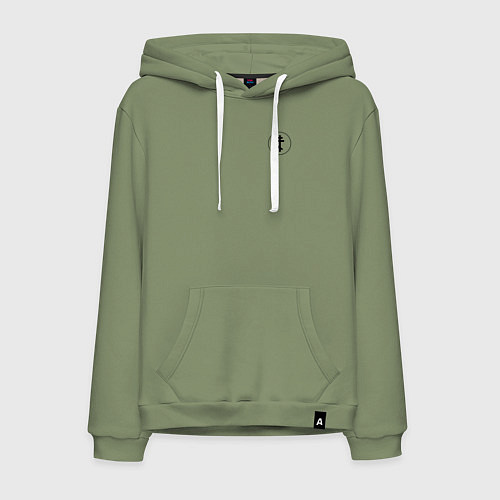 Мужская толстовка-худи Мы в бой пойдём с крестами на груди круглый арт / Авокадо – фото 1