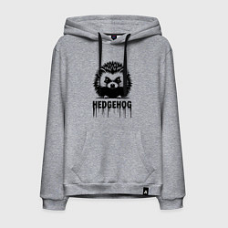 Толстовка-худи хлопковая мужская Ежик с шипами, цвет: меланж