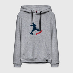 Толстовка-худи хлопковая мужская Футболист, цвет: меланж