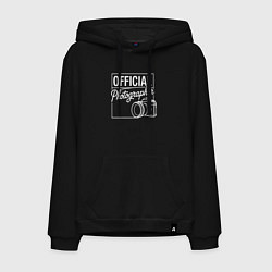 Толстовка-худи хлопковая мужская Официальный фотограф, цвет: черный