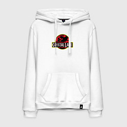 Толстовка-худи хлопковая мужская Crystal lake, цвет: белый