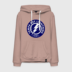 Толстовка-худи хлопковая мужская HC Tampa Bay Lightning, цвет: пыльно-розовый