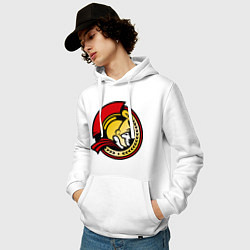 Толстовка-худи хлопковая мужская HC Ottawa Senators Alternative, цвет: белый — фото 2
