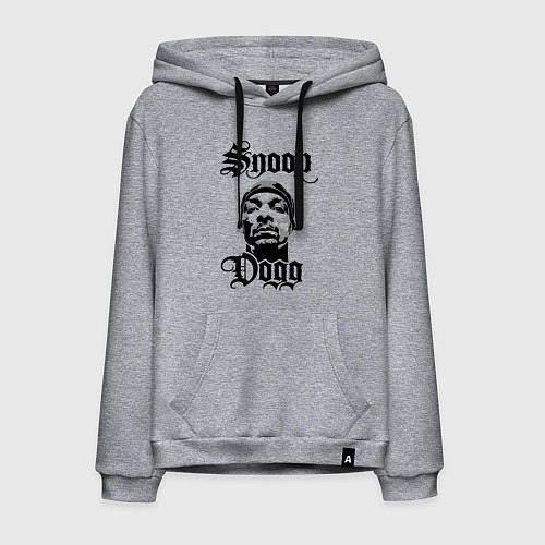 Мужская толстовка-худи Snoop Dogg Face / Меланж – фото 1