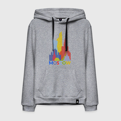 Мужская толстовка-худи Moscow Colors / Меланж – фото 1
