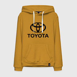 Толстовка-худи хлопковая мужская Toyota Logo, цвет: горчичный