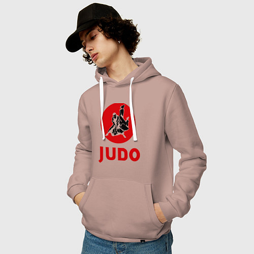 Мужская толстовка-худи Judo / Пыльно-розовый – фото 3