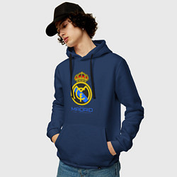 Толстовка-худи хлопковая мужская Real Madrid, цвет: тёмно-синий — фото 2