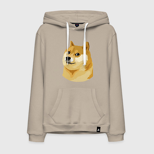 Мужская толстовка-худи Doge / Миндальный – фото 1