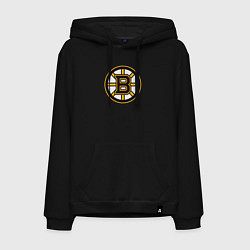 Толстовка-худи хлопковая мужская Boston Bruins, цвет: черный