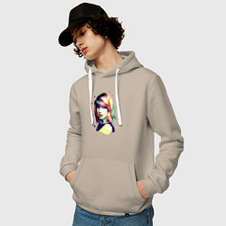 Толстовка-худи хлопковая мужская Taylor Swift Art, цвет: миндальный — фото 2