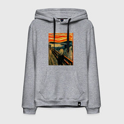 Толстовка-худи хлопковая мужская Крик, цвет: меланж