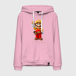 Толстовка-худи хлопковая мужская Super Mario, цвет: светло-розовый