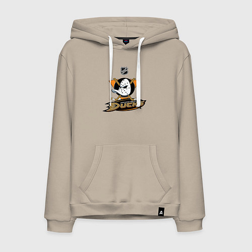 Мужская толстовка-худи NHL: Anaheim Ducks / Миндальный – фото 1