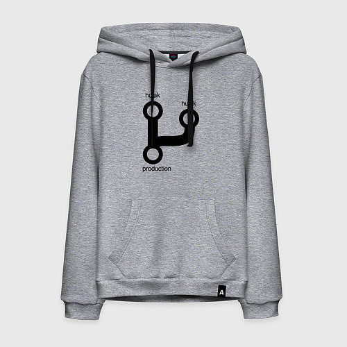 Мужская толстовка-худи Раз, два и в продакшн / Меланж – фото 1