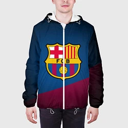 Куртка с капюшоном мужская FCB Barcelona, цвет: 3D-белый — фото 2