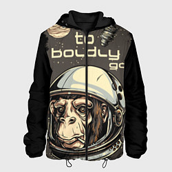 Куртка с капюшоном мужская Monkey: to boldly go, цвет: 3D-черный