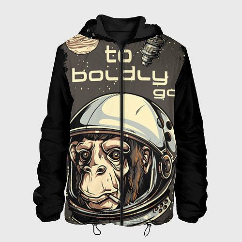 Мужская куртка Monkey: to boldly go / 3D-Черный – фото 1