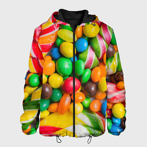 Мужская куртка Сладкие конфетки / 3D-Черный – фото 1