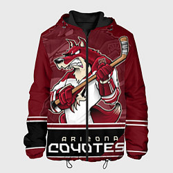 Куртка с капюшоном мужская Arizona Coyotes, цвет: 3D-черный