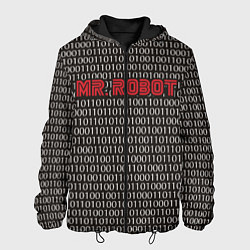 Куртка с капюшоном мужская Mr. Robot: Binary code, цвет: 3D-черный