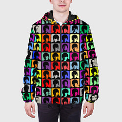Куртка с капюшоном мужская The Beatles: pop-art, цвет: 3D-черный — фото 2
