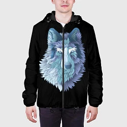 Куртка с капюшоном мужская Седой волк, цвет: 3D-черный — фото 2