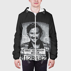 Куртка с капюшоном мужская Pablo Escobar: Smile цвета 3D-белый — фото 2